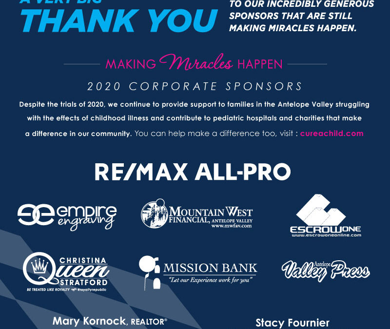 THANK YOU TO OUR 2020 SPONSORS